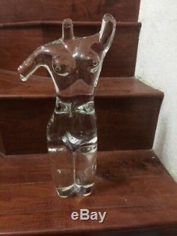 Vtg 1984 Gino Cenedese Signed Vetri Murano Glass Sculpture Bust Nude Woman Large