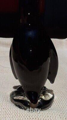 Vtg 60's Alfredo Barbini Murano Glass Gold Bust Penguin Collectable Mid-century