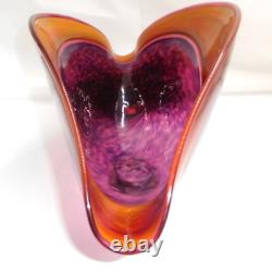 Vtg Hand-blown Art Glass Signed Victor Chiarizia Murano Style Bowl Center piece