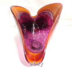 Vtg Hand-blown Art Glass Signed Victor Chiarizia Murano Style Bowl Center piece