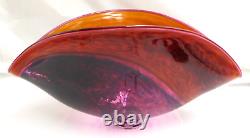 Vtg Hand-blown Art Glass Signed Victor Chiarizia Murano Style Bowl Center piece