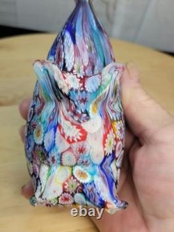 Vtg Italy Murano Millefiori Glass Murrine Hand Blown Hog/pig Fratelli Toso