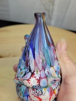Vtg Italy Murano Millefiori Glass Murrine Hand Blown Hog/pig Fratelli Toso