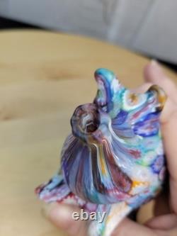 Vtg Italy Murano Millefiori Glass Murrine Hand Blown Hog/pig Fratelli Toso