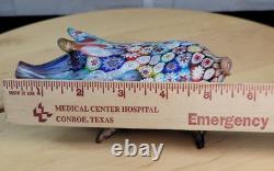 Vtg Italy Murano Millefiori Glass Murrine Hand Blown Hog/pig Fratelli Toso