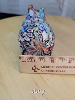 Vtg Italy Murano Millefiori Glass Murrine Hand Blown Hog/pig Fratelli Toso