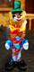 Vtg MURANO Hand Blown Glass CLOWN W HAT FIGURINE Italy 9 SWIRLED MULTI COLORS