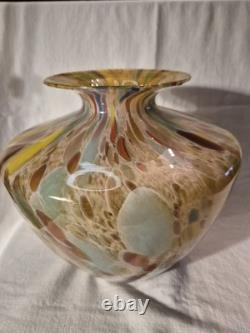 Vtg Maestri Vetrai Murano Italy Style Art Glass Vase Confetti Design Mouthblown