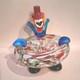 Vtg Murano Art Glass Hand Blown Clown Ashtray Trinket Dish 6.5 X 6 -2.5# Nice