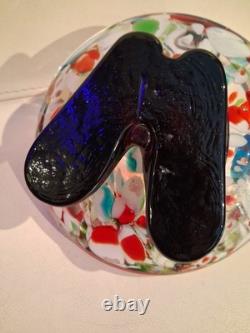 Vtg Murano Art Glass Hand Blown Clown Ashtray Trinket Dish 6.5 X 6 -2.5# Nice