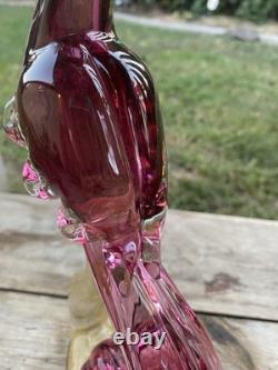 Vtg Murano Glass Art A. Barbini-Bird Of Paradise Collection Hand Blown Sculpture