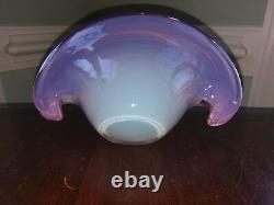 Vtg Murano Glass Clam Shell Vase Bowl Archimede Seguso Handblown Venetian Pink