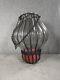 Vtg Murano Hand Blown Caged Glass Venetian Lantern Hanging Ceiling Light Lamp