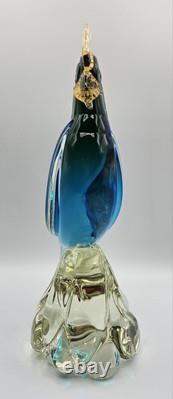 Vtg Murano Hand Blown Glass Cockatoo 14 Sculpture Attributed to Sandro Frattin