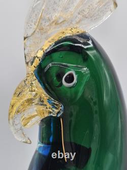 Vtg Murano Hand Blown Glass Cockatoo 14 Sculpture Attributed to Sandro Frattin