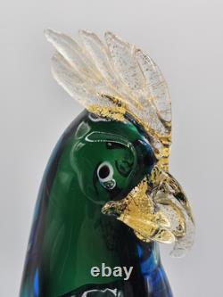 Vtg Murano Hand Blown Glass Cockatoo 14 Sculpture Attributed to Sandro Frattin