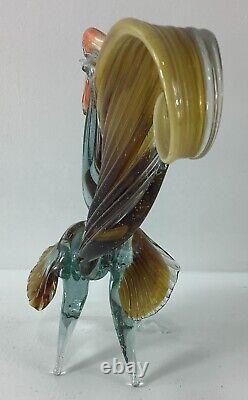 Vtg. Murano Italian Art Glass Hand Blown Glass Rooster Cockerel Figurine Statue