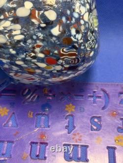 Vtg Murano Style Hand Blown Multicolor Millefiori Art Glass Vase Made In Italy