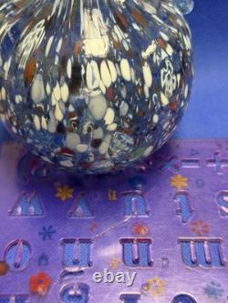 Vtg Murano Style Hand Blown Multicolor Millefiori Art Glass Vase Made In Italy