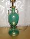 Vtg Venetian Aqua Green Murano Art Glass Lamp Italy Mid-century Italian