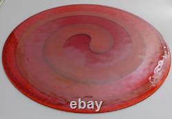 Vtg Vetro Artistico MURANO ART GLASS Platter Centerpiece, Hand Blown, 27 Diam