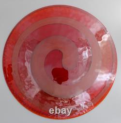 Vtg Vetro Artistico MURANO ART GLASS Platter Centerpiece, Hand Blown, 27 Diam