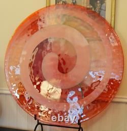 Vtg Vetro Artistico MURANO ART GLASS Platter Centerpiece, Hand Blown, 27 Diam