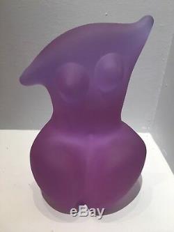 Walter Furlan Murano Art Glass Deco Female Nude Sculpture RARE Purple Sculpture