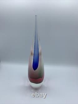 Water Drop Art Glass Paperweight 11 multicolor Large (Murano)