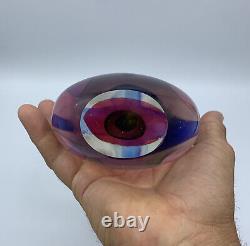 Water Drop Art Glass Paperweight 11 multicolor Large (Murano)