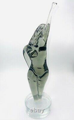 Wonderful Murano Figurine Signed /dated Woman In Praise Sculpture Beautiful