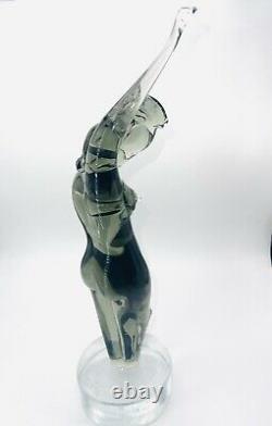 Wonderful Murano Figurine Signed /dated Woman In Praise Sculpture Beautiful