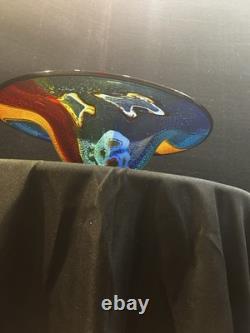 X-Large 18 HAND BLOWN ART GLASS BOWL MILLEFIORI Murano MULTI COLORED