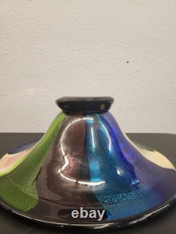 X-Large 18 HAND BLOWN ART GLASS BOWL MILLEFIORI Murano MULTI COLORED