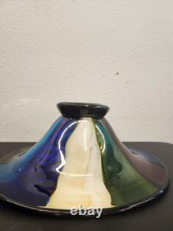 X-Large 18 HAND BLOWN ART GLASS BOWL MILLEFIORI Murano MULTI COLORED