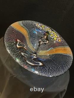 X-Large 18 HAND BLOWN ART GLASS BOWL MILLEFIORI Murano MULTI COLORED