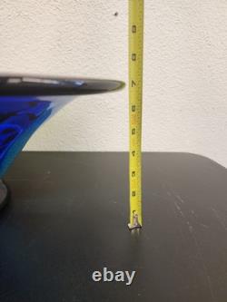 X-Large 18 HAND BLOWN ART GLASS BOWL MILLEFIORI Murano MULTI COLORED