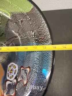 X-Large 18 HAND BLOWN ART GLASS BOWL MILLEFIORI Murano MULTI COLORED
