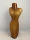 XL Hand Blown Murano Art Glass Female Torso Vase 17 Amber / Caramel Dark Swirls