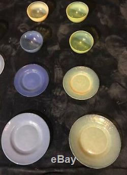 Yalos Casa Murano/Effetre Murano Glass Lot Of 23 Opalescent Translucence