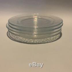 Yalos Casa Murano Glass Plates Opalescent Translucent Set of Four Salad 7 3/4