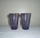 Yalos Casa Murano Purple Tumbler Glasses (2) Hand Blown Italian Art Glass 12 oz