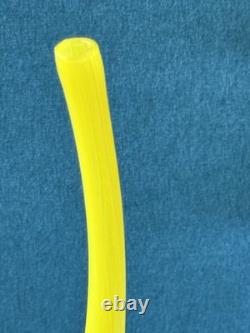 Yellow Hand Blown Murano Art Glass Flute Vase 16 Unsigned Unmarked